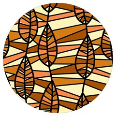 Autumn Leaf Mosaic Seamless Round Trivet