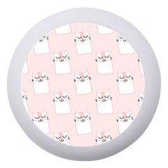 Pattern Pink Cute Sweet Fur Cats Dento Box With Mirror