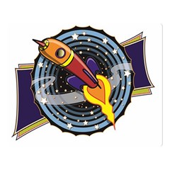 Rocket Space Clipart Illustrator Two Sides Premium Plush Fleece Blanket (large)