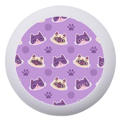 Cute Colorful Cat Kitten With Paw Yarn Ball Seamless Pattern Dento Box With Mirror