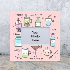 Drink Cocktail Doodle Coffee White Box Photo Frame 4  X 6 
