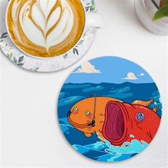 Adventure Time Fish Landscape Uv Print Round Tile Coaster