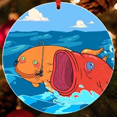 Adventure Time Fish Landscape Uv Print Acrylic Ornament Round