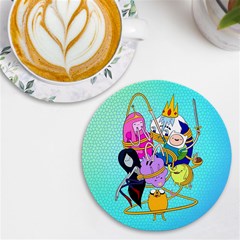Adventure Time Cartoon Uv Print Round Tile Coaster