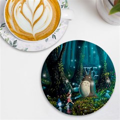 Anime My Neighbor Totoro Jungle Natural Uv Print Round Tile Coaster
