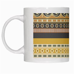 Seamless Pattern Egyptian Ornament With Lotus Flower White Mug
