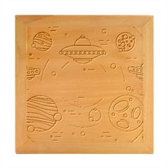 Unidentified Flying Object Ufo Space Outer Wood Photo Frame Cube