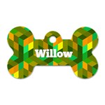 Graphic Pattern Dog Tag Bone (One Side) Front