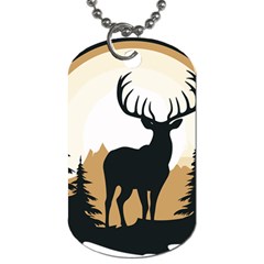Deer Wildlife Nature Dog Tag (one Side)