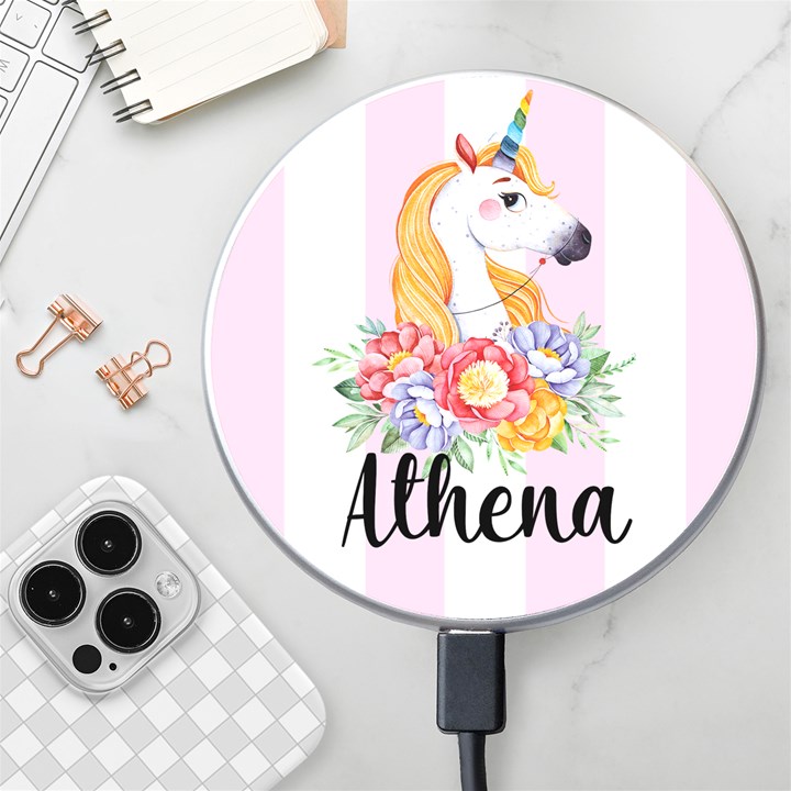 Personalized Unicorn Name Wireless Fast Charger Wireless Fast Charger(White)