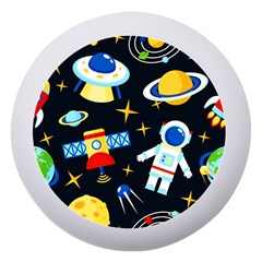 Space Seamless Pattern Cartoon Art Dento Box With Mirror