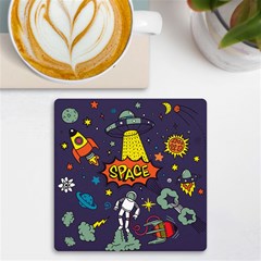 Vector Flat Space Design Background Uv Print Square Tile Coaster 