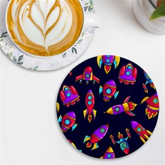 Space Patterns Uv Print Round Tile Coaster