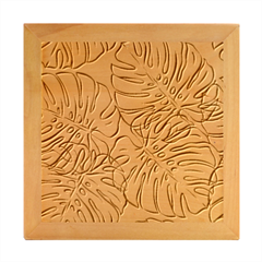 Pink Monstera Wood Photo Frame Cube