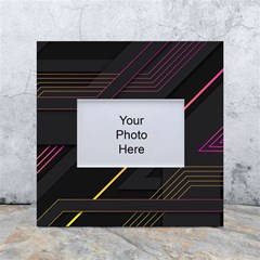 Gradient Geometric Shapes Dark Background White Box Photo Frame 4  X 6 