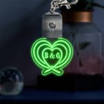 Heart Graphic LED Key Chain Front