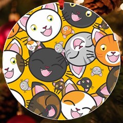 Cats Cute Kitty Kitties Kitten Uv Print Acrylic Ornament Round