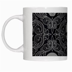 Dark Horror Skulls Pattern White Mug