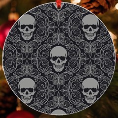 Dark Horror Skulls Pattern Uv Print Acrylic Ornament Round
