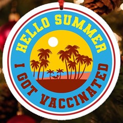 Vaccination Summer Uv Print Acrylic Ornament Round