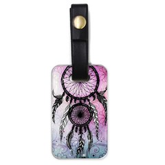 Dream Catcher Art Feathers Pink Luggage Tag (one Side)