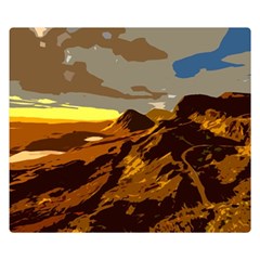 Scotland Monti Mountains Mountain Two Sides Premium Plush Fleece Blanket (small)