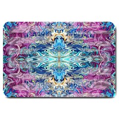 Magenta On Cobalt Arabesque Large Doormat