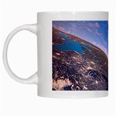 Earth Blue Galaxy Sky Space White Mug