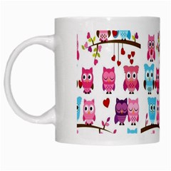 Owl Pattern White Mug