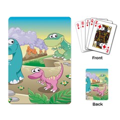 Kids Mural Cartoon Dinosaur Playing Cards Single Design (rectangle)