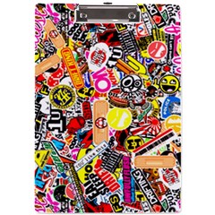 Sticker Bomb, Art, Cartoon, Dope A4 Acrylic Clipboard