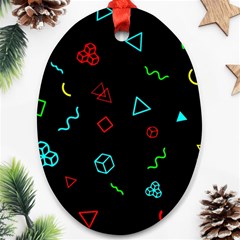 Black, Dark, Galaxy Oval Ornament (two Sides)