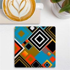 Retro Pattern Abstract Art Colorful Square Uv Print Square Tile Coaster 