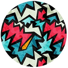 Abstract, Colorful, Colors Wooden Bottle Opener (round)