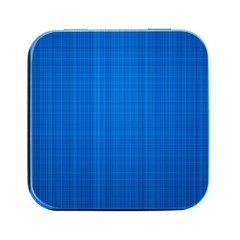 Blue Abstract, Background Pattern, Texture Square Metal Box (black)