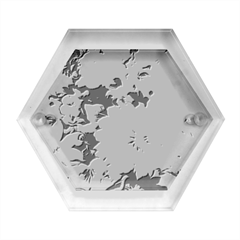 Painted Flowers Texture, Floral Background Hexagon Wood Jewelry Box