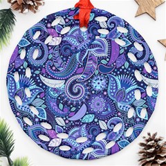 Patterns, Doodles, Pattern, Colorful, Textu Round Filigree Ornament (two Sides)