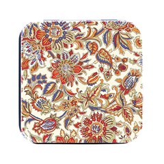 Retro Paisley Patterns, Floral Patterns, Background Square Metal Box (black)