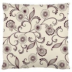 Violet Vintage Background, Floral Ornaments, Floral Patterns Large Cushion Case (one Side)