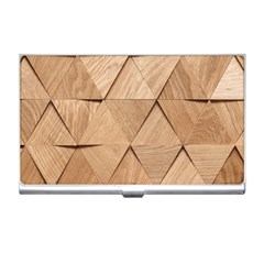 Wooden Triangles Texture, Wooden Wooden Business Card Holder