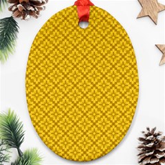 Yellow Floral Pattern Vintage Pattern, Yellow Background, Ornament (oval)