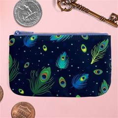 Feather, Bird, Pattern, Large Coin Purse