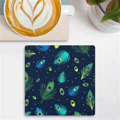 Feather, Bird, Pattern, Uv Print Square Tile Coaster 