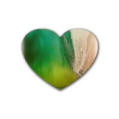 Curved, Hole Rubber Coaster (heart)