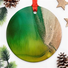Curved, Hole Round Ornament (two Sides)