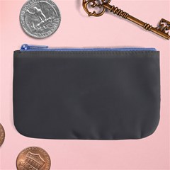 Gray, Color, Background, Monochrome, Minimalism Large Coin Purse