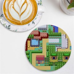 Pixel Map Game Uv Print Round Tile Coaster