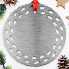 Aluminum Textures, Horizontal Metal Texture, Gray Metal Plate Round Filigree Ornament (two Sides)