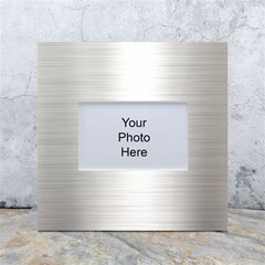 Aluminum Textures, Polished Metal Plate White Box Photo Frame 4  X 6 
