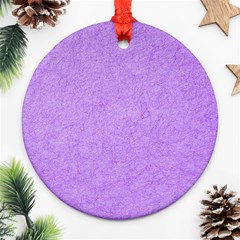 Purple Paper Texture, Paper Background Round Ornament (two Sides)
